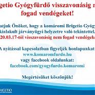 Brigetio Gyógyfürdő nem fogad vendégeket