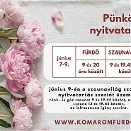 Pünkösdi nyitvatartás