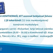 Takarítónőt keresünk