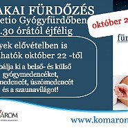 Éjszakai fürdőzés október 27-én