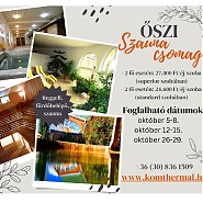 Őszi szauna csomag a Thermál Hotelben